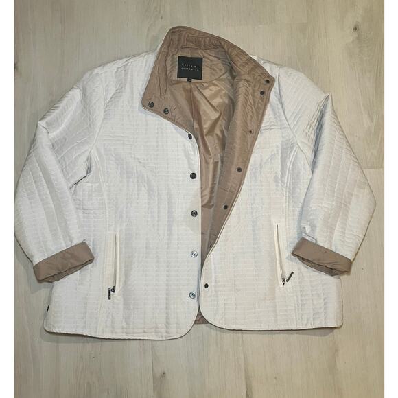 Tally Ho 3X Plus Quilted Barn Jacket Cream Tan Coat Equestrian Horse Girl Preppy - Picture 2 of 11